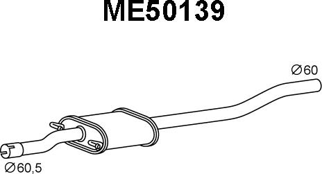 Veneporte ME50139 - Izplūdes gāzu priekšslāpētājs autodraugiem.lv