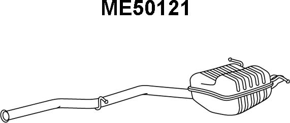 Veneporte ME50121 - Izplūdes gāzu trokšņa slāpētājs (pēdējais) autodraugiem.lv