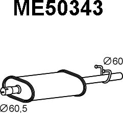 Veneporte ME50343 - Izplūdes gāzu trokšņa slāpētājs (pēdējais) autodraugiem.lv