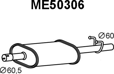 Veneporte ME50306 - Izplūdes gāzu trokšņa slāpētājs (pēdējais) autodraugiem.lv
