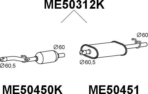 Veneporte ME50312K - Katalizators autodraugiem.lv