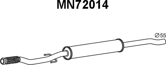 Veneporte MN72014 - Izplūdes gāzu priekšslāpētājs autodraugiem.lv