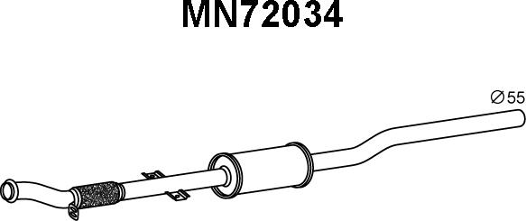Veneporte MN72034 - Izplūdes gāzu priekšslāpētājs autodraugiem.lv