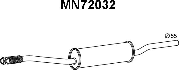 Veneporte MN72032 - Izplūdes gāzu priekšslāpētājs autodraugiem.lv