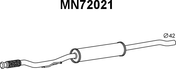 Veneporte MN72021 - Izplūdes gāzu priekšslāpētājs autodraugiem.lv
