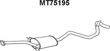 Veneporte MT75195 - Izplūdes gāzu trokšņa slāpētājs (pēdējais) autodraugiem.lv