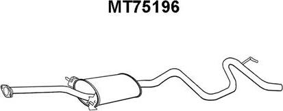 Veneporte MT75196 - Izplūdes gāzu trokšņa slāpētājs (pēdējais) autodraugiem.lv