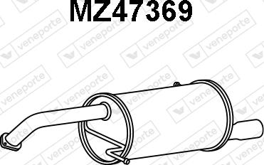 Veneporte MZ47369 - Izplūdes gāzu trokšņa slāpētājs (pēdējais) autodraugiem.lv