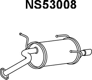 Veneporte NS53008 - Izplūdes gāzu trokšņa slāpētājs (pēdējais) autodraugiem.lv