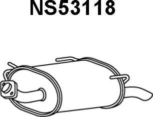 Veneporte NS53118 - Izplūdes gāzu trokšņa slāpētājs (pēdējais) autodraugiem.lv