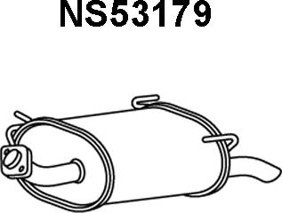 Veneporte NS53179 - Izplūdes gāzu trokšņa slāpētājs (pēdējais) autodraugiem.lv