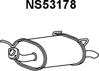 Veneporte NS53178 - Izplūdes gāzu trokšņa slāpētājs (pēdējais) autodraugiem.lv