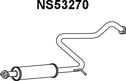 Veneporte NS53270 - Vidējais izpl. gāzu trokšņa slāpētājs autodraugiem.lv