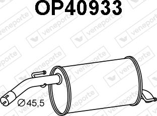 Veneporte OP40933 - Izplūdes gāzu trokšņa slāpētājs (pēdējais) autodraugiem.lv