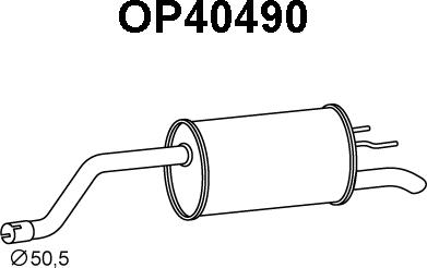 Veneporte OP40490 - Izplūdes gāzu trokšņa slāpētājs (pēdējais) autodraugiem.lv