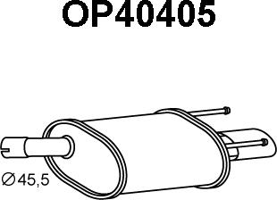 Veneporte OP40405 - Izplūdes gāzu trokšņa slāpētājs (pēdējais) autodraugiem.lv