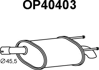 Veneporte OP40403 - Izplūdes gāzu trokšņa slāpētājs (pēdējais) autodraugiem.lv