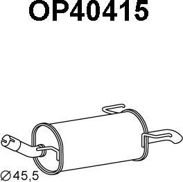 Veneporte OP40415 - Izplūdes gāzu trokšņa slāpētājs (pēdējais) autodraugiem.lv