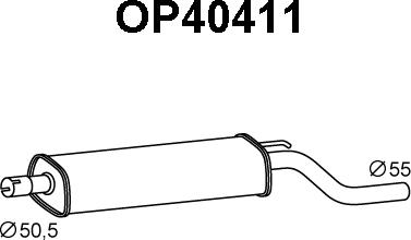 Veneporte OP40411 - Izplūdes gāzu priekšslāpētājs autodraugiem.lv