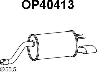 Veneporte OP40413 - Izplūdes gāzu trokšņa slāpētājs (pēdējais) autodraugiem.lv