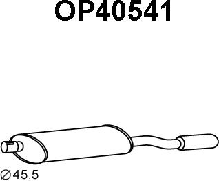 Veneporte OP40541 - Izplūdes gāzu trokšņa slāpētājs (pēdējais) autodraugiem.lv