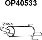 Veneporte OP40533 - Izplūdes gāzu trokšņa slāpētājs (pēdējais) autodraugiem.lv