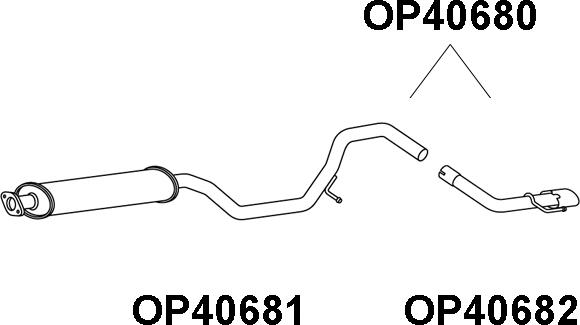 Veneporte OP40680 - Izplūdes gāzu trokšņa slāpētājs (pēdējais) autodraugiem.lv