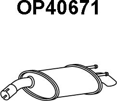 Veneporte OP40671 - Izplūdes gāzu trokšņa slāpētājs (pēdējais) autodraugiem.lv