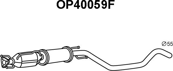 Veneporte OP40059F - Nosēdumu / Daļiņu filtrs, Izplūdes gāzu sistēma autodraugiem.lv