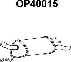 Veneporte OP40015 - Izplūdes gāzu trokšņa slāpētājs (pēdējais) autodraugiem.lv