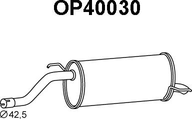 Veneporte OP40030 - Izplūdes gāzu trokšņa slāpētājs (pēdējais) autodraugiem.lv