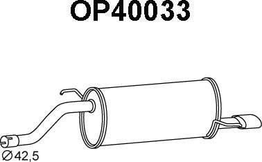 Veneporte OP40033 - Izplūdes gāzu trokšņa slāpētājs (pēdējais) autodraugiem.lv