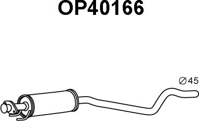 Veneporte OP40166 - Vidējais izpl. gāzu trokšņa slāpētājs autodraugiem.lv