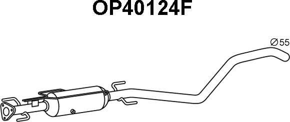 Veneporte OP40124F - Nosēdumu / Daļiņu filtrs, Izplūdes gāzu sistēma autodraugiem.lv