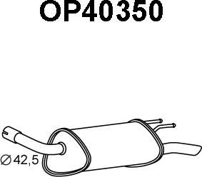 Veneporte OP40350 - Izplūdes gāzu trokšņa slāpētājs (pēdējais) autodraugiem.lv