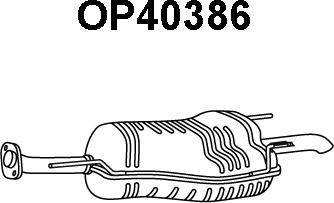 Veneporte OP40386 - Izplūdes gāzu trokšņa slāpētājs (pēdējais) autodraugiem.lv