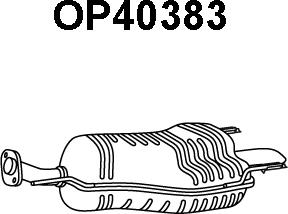 Veneporte OP40383 - Izplūdes gāzu trokšņa slāpētājs (pēdējais) autodraugiem.lv