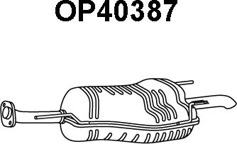 Veneporte OP40387 - Izplūdes gāzu trokšņa slāpētājs (pēdējais) autodraugiem.lv