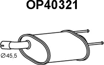 Veneporte OP40321 - Izplūdes gāzu trokšņa slāpētājs (pēdējais) autodraugiem.lv
