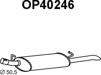 Veneporte OP40246 - Izplūdes gāzu trokšņa slāpētājs (pēdējais) autodraugiem.lv