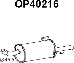 Veneporte OP40216 - Izplūdes gāzu trokšņa slāpētājs (pēdējais) autodraugiem.lv