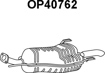 Veneporte OP40762 - Izplūdes gāzu trokšņa slāpētājs (pēdējais) autodraugiem.lv