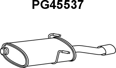 Veneporte PG45537 - Izplūdes gāzu trokšņa slāpētājs (pēdējais) autodraugiem.lv