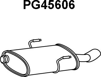 Veneporte PG45606 - Izplūdes gāzu trokšņa slāpētājs (pēdējais) autodraugiem.lv