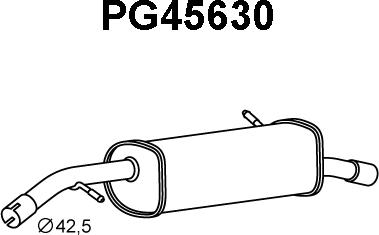 Veneporte PG45630 - Izplūdes gāzu trokšņa slāpētājs (pēdējais) autodraugiem.lv