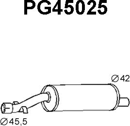 Veneporte PG45025 - Vidējais izpl. gāzu trokšņa slāpētājs autodraugiem.lv