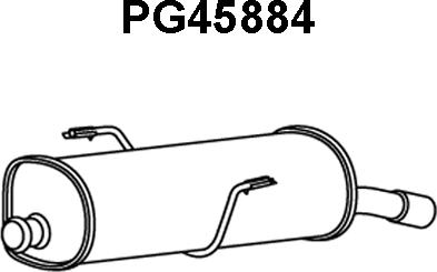 Veneporte PG45884 - Izplūdes gāzu trokšņa slāpētājs (pēdējais) autodraugiem.lv