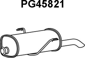Veneporte PG45821 - Izplūdes gāzu trokšņa slāpētājs (pēdējais) autodraugiem.lv