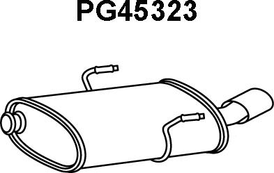 Veneporte PG45323 - Izplūdes gāzu trokšņa slāpētājs (pēdējais) autodraugiem.lv