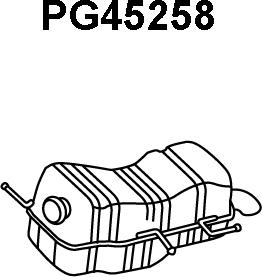 Veneporte PG45258 - Izplūdes gāzu trokšņa slāpētājs (pēdējais) autodraugiem.lv